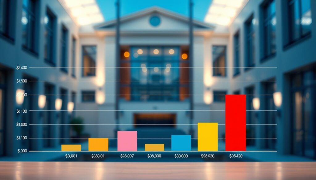 Comparação de mensalidades entre cursos