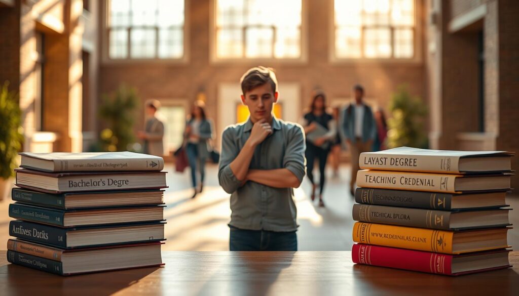 Escolha entre tipos de formação