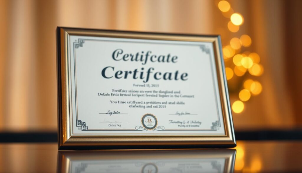 certificação reconhecida no mercado