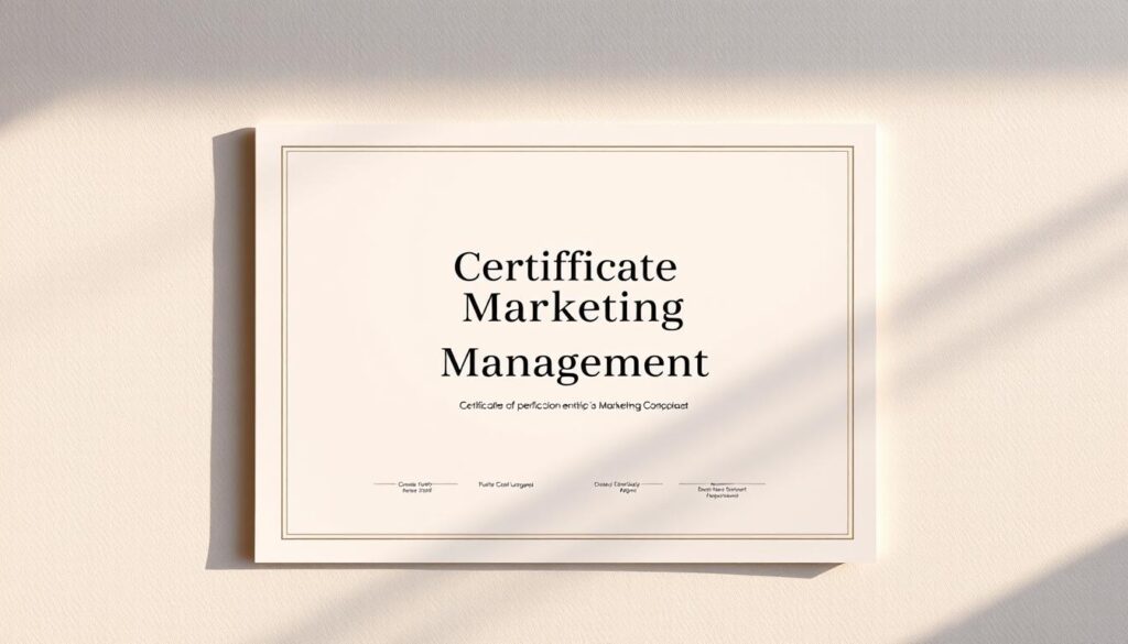 certificado de gestão de marketing