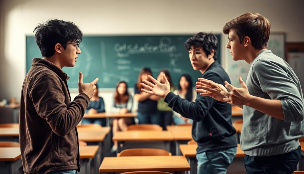 comportamentos em conflitos escolares