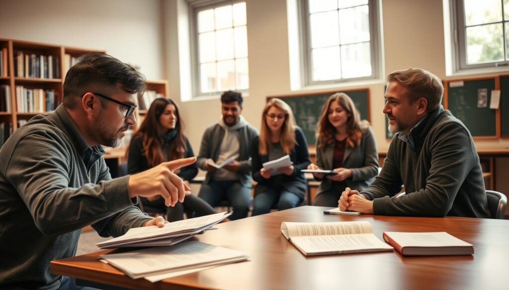 contato com tutores e professores
