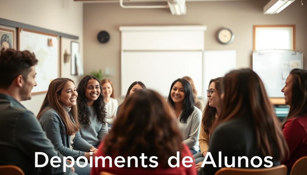 depoimentos de alunos