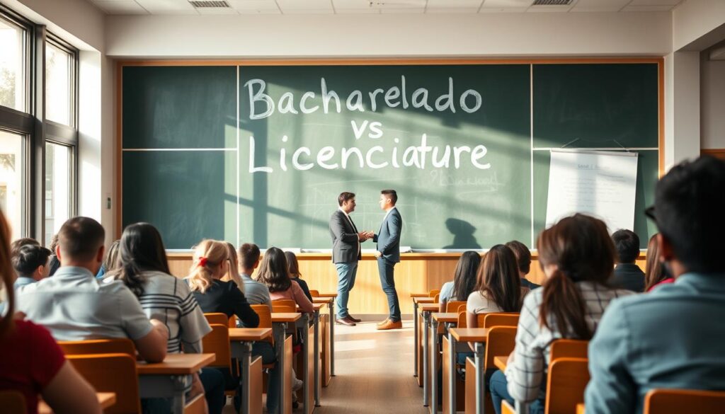 diferença entre bacharelado e licenciatura