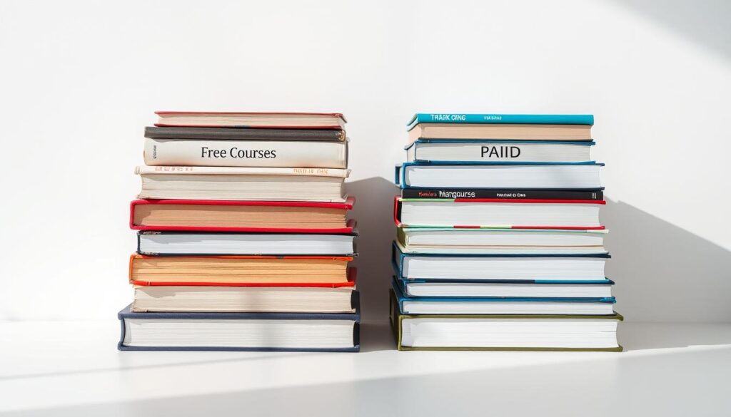 diferença entre cursos gratuitos e pagos