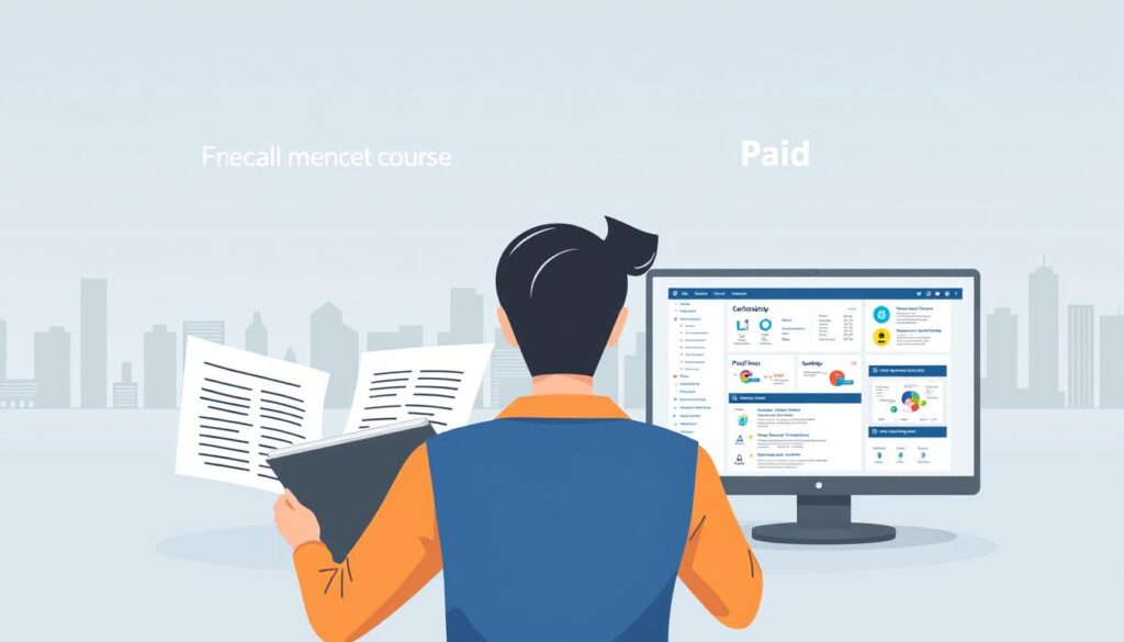 diferença entre cursos gratuitos e pagos