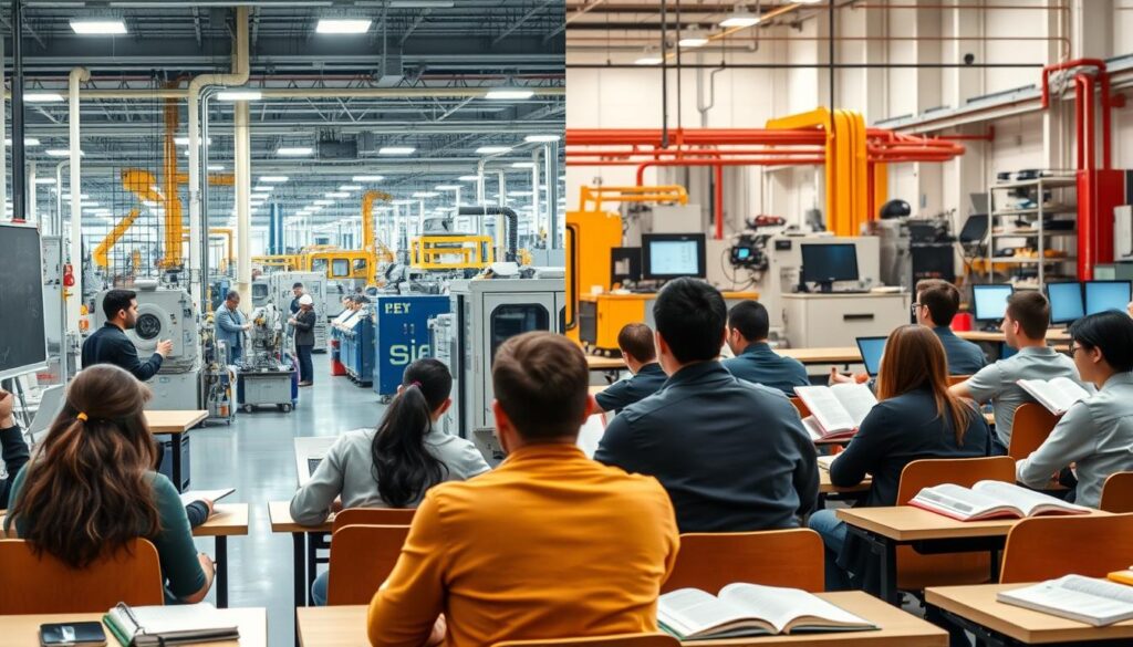 diferenças entre cursos tradicionais e gestão industrial