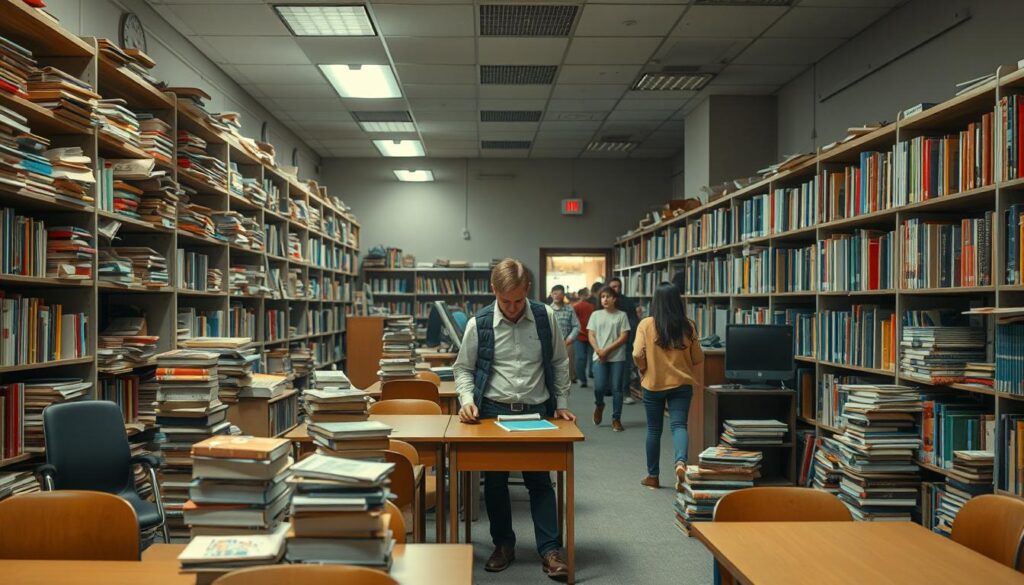 erros na gestão de biblioteca escolar