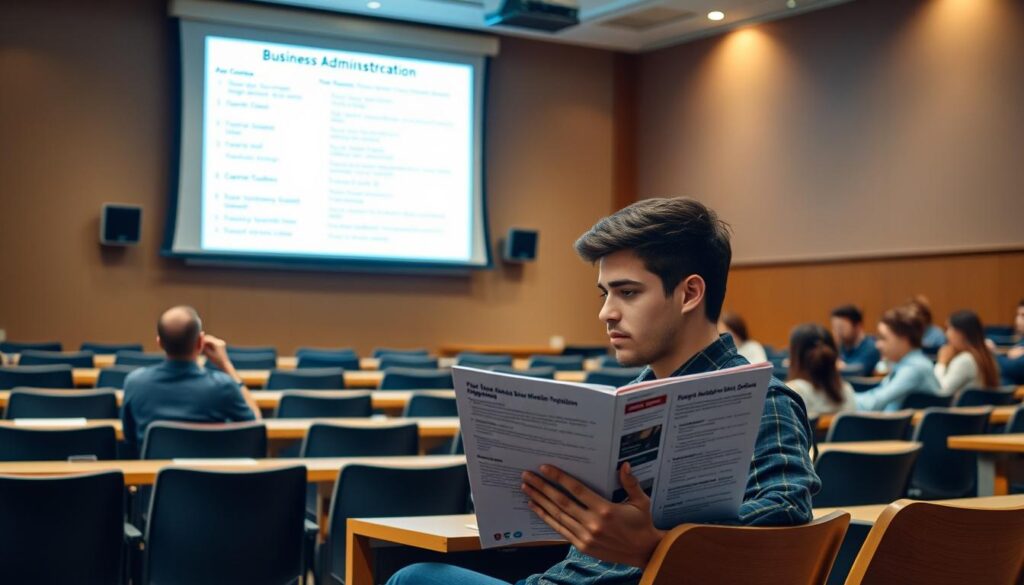 escolha de curso na área de administração
