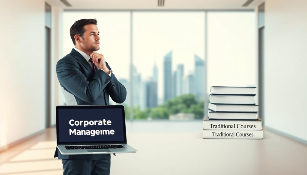 escolha entre gestão empresarial e cursos tradicionais