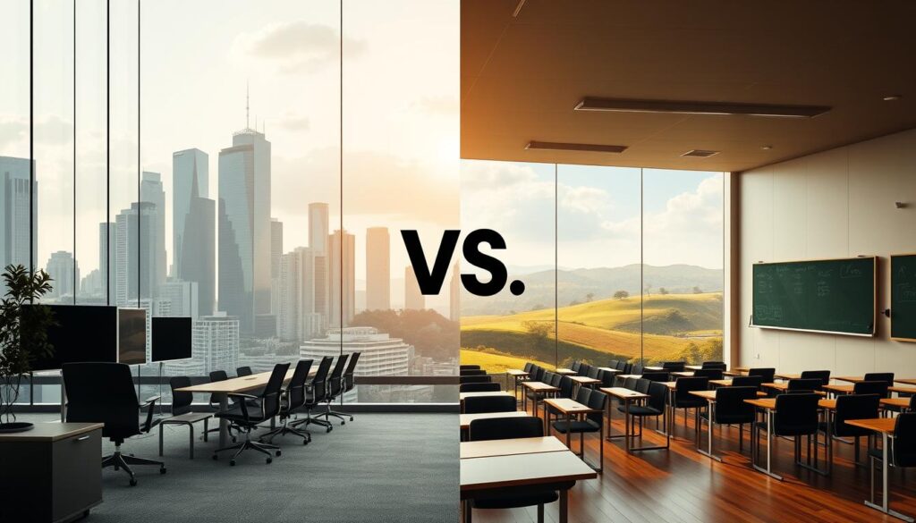 gestão organizacional vs cursos tradicionais
