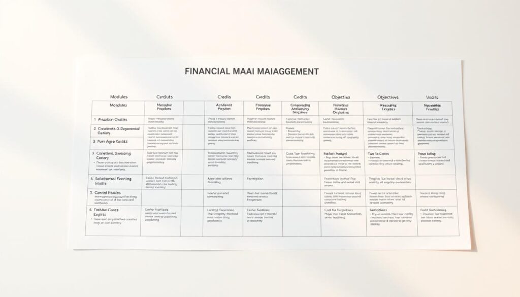 grade curricular gestão financeira