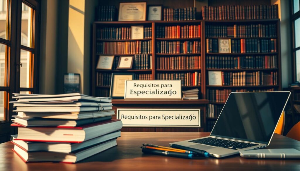 requisitos para especialização