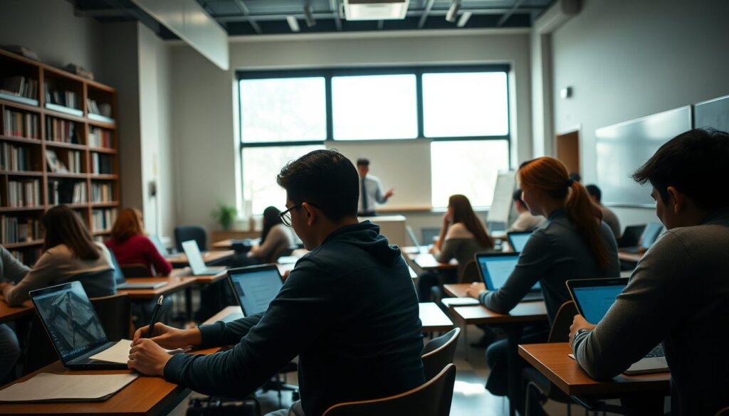 rotina em uma graduação semipresencial