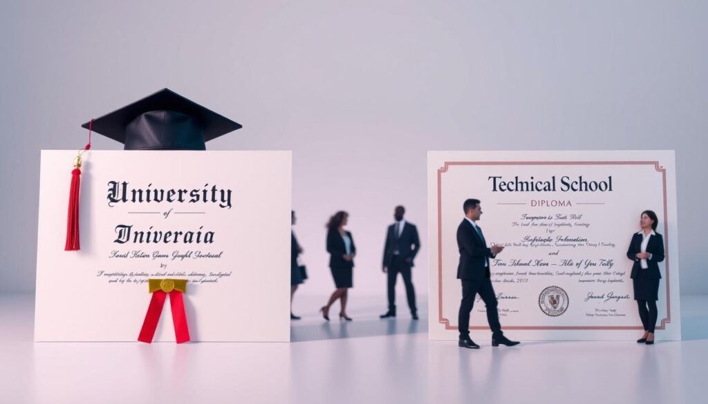 comparação entre graduação e tecnólogo